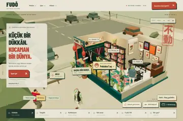 fudo.tattoo — dövme stüdyosunun Three.js ile gezilebilen 3D ikizi
